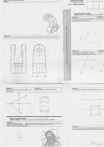 Examen de Dibujo Técnico II (selectividad de 2003)