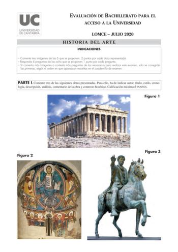 Examen de Historia del Arte (EBAU de 2020)