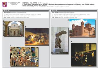 Examen de Historia del Arte (EBAU de 2017)