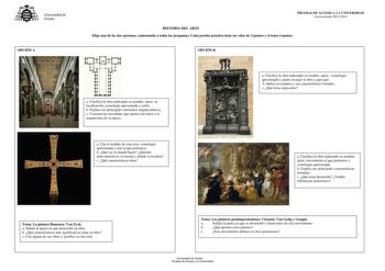 Examen de Historia del Arte (PAU de 2014)