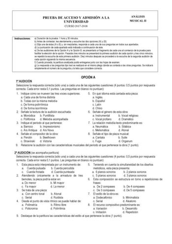 Examen de Análisis Musical (PEvAU de 2018)