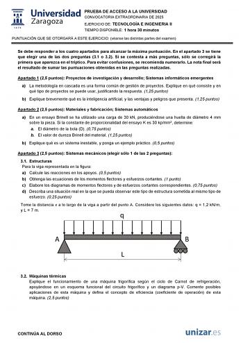 Examen de Tecnología e Ingeniería (EvAU de 2025)