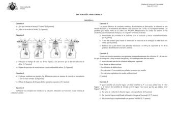 Examen de Tecnología Industrial (PAU de 2014)