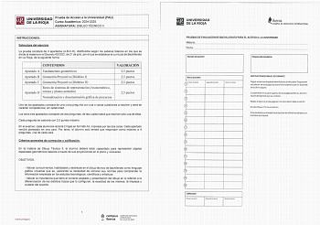 Examen de Dibujo Técnico II (EBAU de 2025)