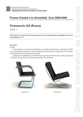 Examen de Diseño (selectividad de 2009)