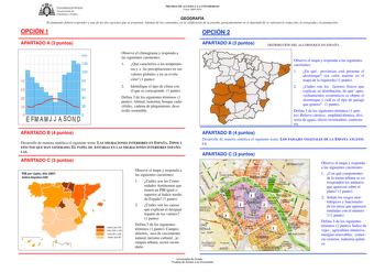 U IVERSDADDEVIEDO  Vicerrectorado de Estudiantes y Empleo PRUEBAS DE ACCESO A LA UNIVERSIDAD Curso 20092010 GEOGRAFÍA El alumnado deberá responder a una de las dos opciones que se proponen Además de los contenidos en la calificación de la prueba particularmente en el Apartado B se valorará la redacción la ortografía y la puntuación OPCIÓN 1 OPCIÓN 2 APARTADO A 3 puntos Observe el climograma y responda a las siguientes cuestiones 1 Qué caracteriza a las temperaturas y a las precipitaciones en su…