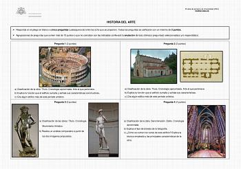 Examen de Historia del Arte (EBAU de 2025)