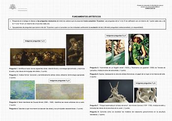 Examen de Fundamentos Artísticos (EBAU de 2024)