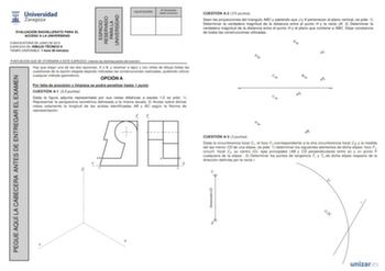 Examen de Dibujo Técnico II (EvAU de 2019)