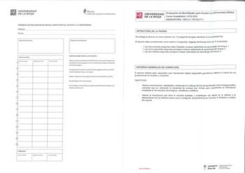 Examen de Dibujo Técnico II (EBAU de 2020)