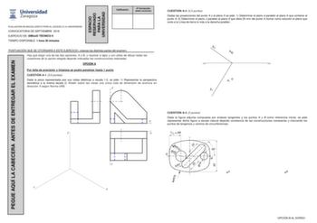 Examen de Dibujo Técnico II (EvAU de 2018)