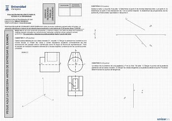 Examen de Dibujo Técnico II (EvAU de 2023)