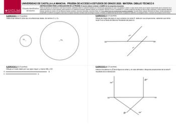 Examen de Dibujo Técnico II (EvAU de 2020)