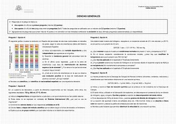 Ciencias Generales – EBAU Asturias (2026)