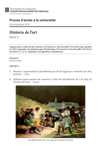 Examen de Historia del Arte (PAU de 2015)