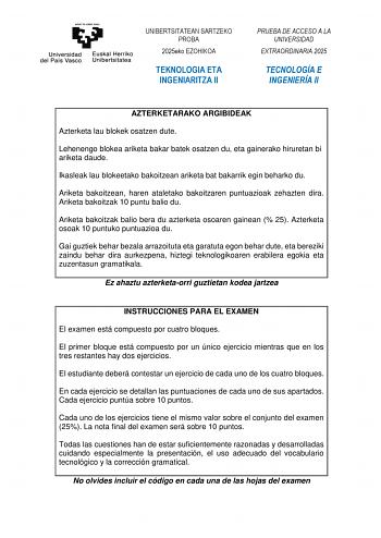 Examen de Tecnología e Ingeniería (EAU de 2025)