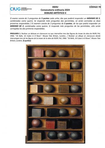 Examen de Dibujo Artístico II (ABAU de 2024)