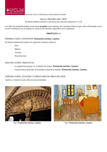 Examen de Historia del Arte (PAU de 2015)