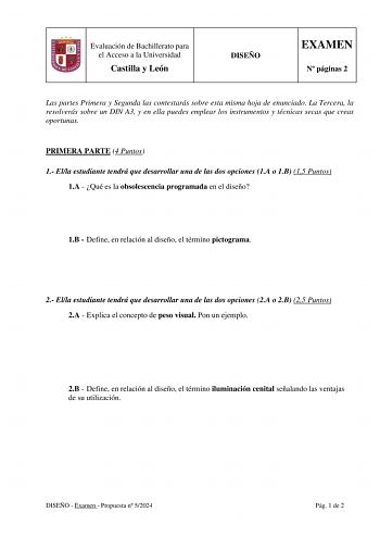 Examen de Diseño (EBAU de 2024)