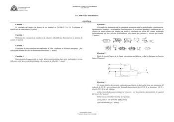 Examen de Tecnología Industrial (PAU de 2010)