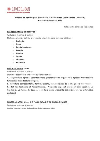 Examen de Historia del Arte (selectividad de 2008)