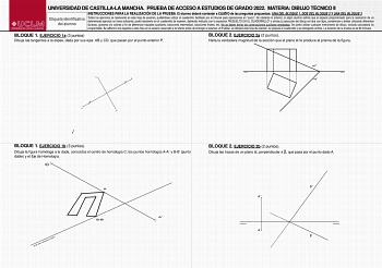 Examen de Dibujo Técnico II (EvAU de 2022)