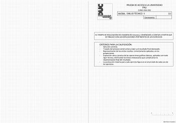 Examen de Dibujo Técnico II (EBAU de 2025)