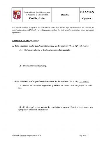 Examen de Diseño (EBAU de 2024)