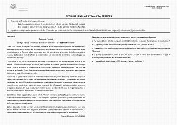 Prueba de Acceso a la Universidad PAU CURSO 202526 SEGUNDA LENGUA EXTRANJERA FRANC&Eacute;S  Responda en franc&eacute;s en el pliego en blanco a  Las cinco cuestiones de uno de los dos textos A o B del ejercicio 1 m&aacute;ximo 6 puntos  Una redacci&oacute;n a elegir entre las dos propuestas A o B del ejercicio 2 m&aacute;ximo 4 puntos  Agrupaciones de preguntas que sumen m&aacute;s de 10 puntos o que no coincidan con las indicadas conllevar&aacute;n la anulaci&oacute;n de las &uacute;ltimas preguntas seleccionadas yo respondidas Ejercicio 1 Opci&oacute;n A Texto A Un objet culturel entre loisir et m&eacute;moire collective  le set LEGO Fondcombe Le set LEGO inspir&eacute; d&hellip;