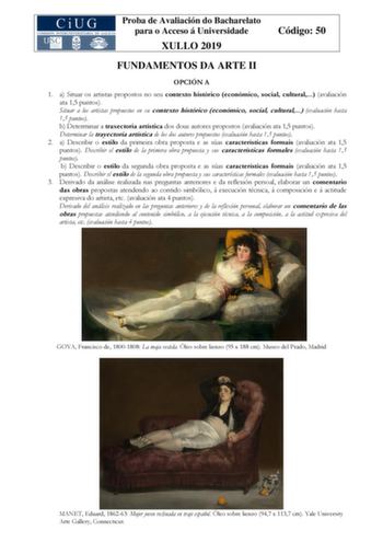 Examen de Fundamentos del Arte (ABAU de 2019)