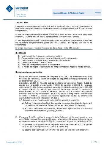 Examen de Empresa y Diseño de Modelos de Negocio (PBAU de 2025)