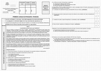 Examen de Francés (EBAU de 2024)
