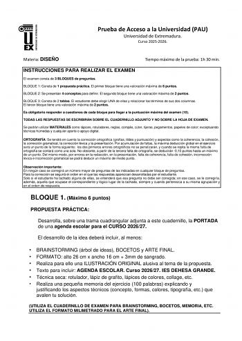 Diseño – EBAU Extremadura (2026)