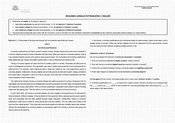 Examen de Inglés (EBAU de 2025)