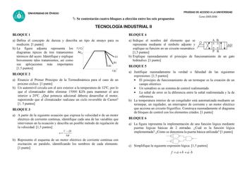 Examen de Tecnología Industrial (selectividad de 2006)