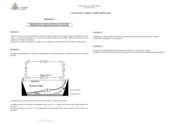 Pruebas de Acceso a la Universidad Curso 20122013 CIENCIAS DE LA TIERRA Y MEDIOAMBIENTALES OPCIÓN A Cada pregunta se valorará sobre diez y se hará la media aritmética de las 8 preguntas para obtener la nota final BLOQUE 1 1 En un foro sobre conservación del medio natural un orador sostiene que los bosques pueden considerarse como un recurso y que su tala controlada no es contraria al modelo de desarrollo sostenible Estás de acuerdo con estas afirmaciones Justifica la respuesta 2 Qué son los cul…