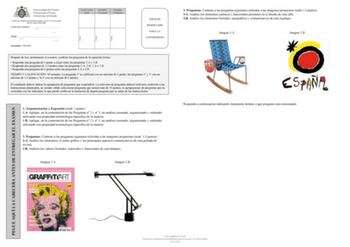 PEGUE AQUÍ LA CABECERA ANTES DE ENTREGAR EL EXAMEN Firma Firma Firma CALIFICACIÓN Inicial REVISIÓN 2 Corrección REVISIÓN 3 Corrección Pruebas de evaluación de Bachillerato para el acceso a la Universidad EBAU Curso 20192020 CONVOCATORIA      Mes Curso SEDE    Número Localidad MATERIA Diseño Ó ESPACIO RESERVADO PARA LA UNIVERSIDAD Después de leer atentamente el examen combine las preguntas de la siguiente forma  Responda una pregunta de 1 punto a elegir entre las preguntas 1A y 1B  Responda dos …