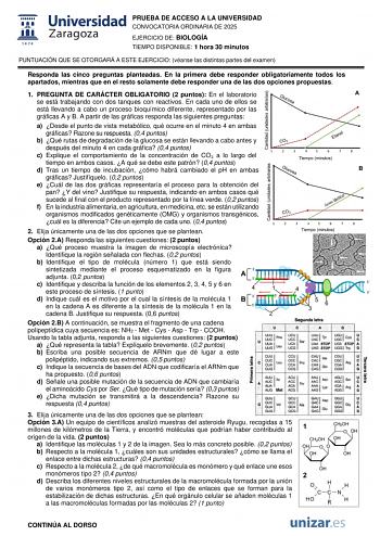Examen de Biología (EvAU de 2025)