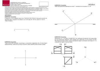 Examen de Dibujo Técnico II (PAU de 2014)