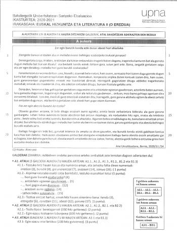 Balxilergotik U upn IKASTURTEA 1UlU Universidad Pública de Navarra RAKASGAIA ru HIZKUNTZA ETA LITERATURA 11 D EREDUA Nafarroako Unibertsitate Pubiiko8  A AUKERATIK é r B AUlERITIK HA UTA DITZAKEZU GALDERI ATAL BAKOITZEAN ADIERAZTEN DEN BEZALA Zer egin burutik kendu ezin duzun abesti hori ahazteko 1 Etengabe buruan entzuten du21n melodía inozoa behingoz ezabatzeko trukoak jarraian Denoi gertatu zalgu frratian telebistan ala ka lean entzundako lragarki baten slogana iraganeko kanturen bat ala gar…