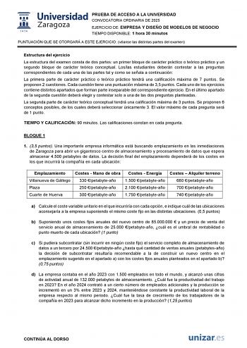 Examen de Empresa y Diseño de Modelos de Negocio (EvAU de 2025)