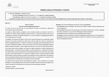 Examen de Francés (EBAU de 2025)