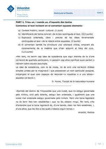 Examen de Historia de la Filosofía (PBAU de 2021)