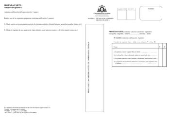 Examen de Técnicas de Expresión Gráfico Plástica (selectividad de 1998)