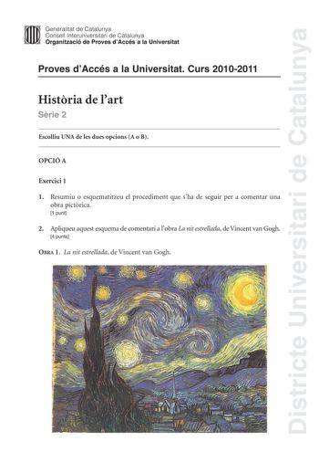 Examen de Historia del Arte (PAU de 2011)