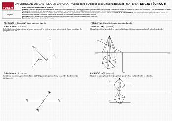 Examen de Dibujo Técnico II (EvAU de 2025)