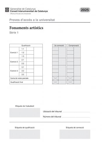 Examen de Fundamentos del Arte (PAU de 2025)