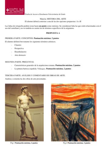 Examen de Historia del Arte (PAU de 2015)