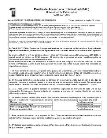 Examen de Empresa y Diseño de Modelos de Negocio (EBAU de 2025)