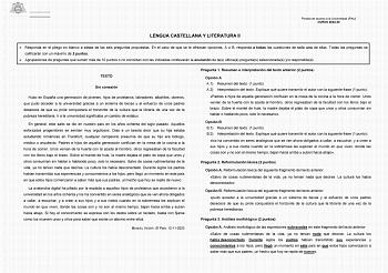 Examen de Lengua Castellana y Literatura (EBAU de 2025)